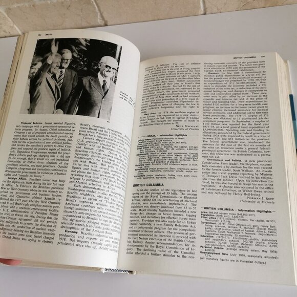 1979 Year Book Encyclopedia Vintage Birthday Gift Annual Recap Grolier Gen X - Picture 6 of 8